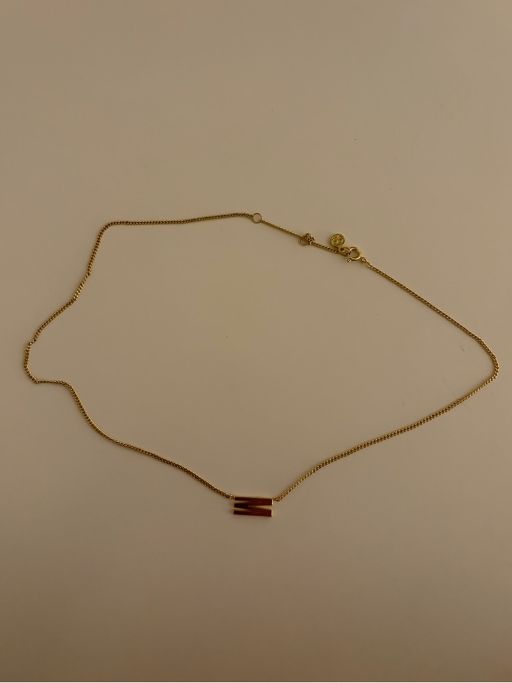 gorjana gold wilder M initial necklace